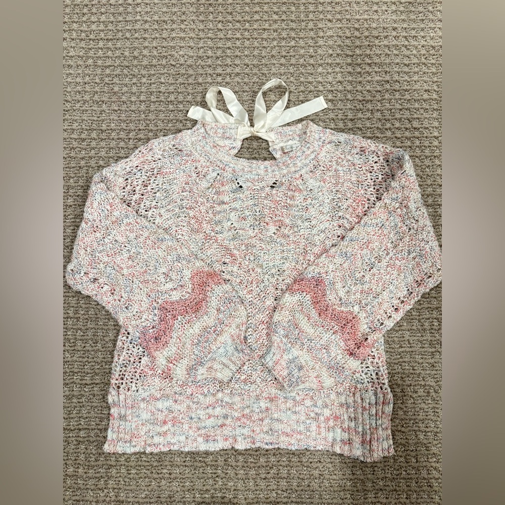 Lauren Conrad Pastel Eyelet Pullover Sweater